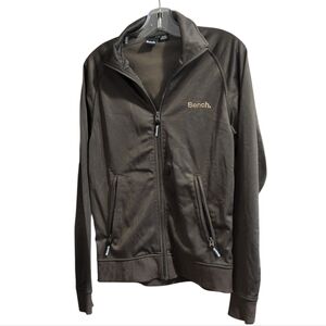 Bench Men’s Full Zip Jacket Black Casual Athletic Hoodie